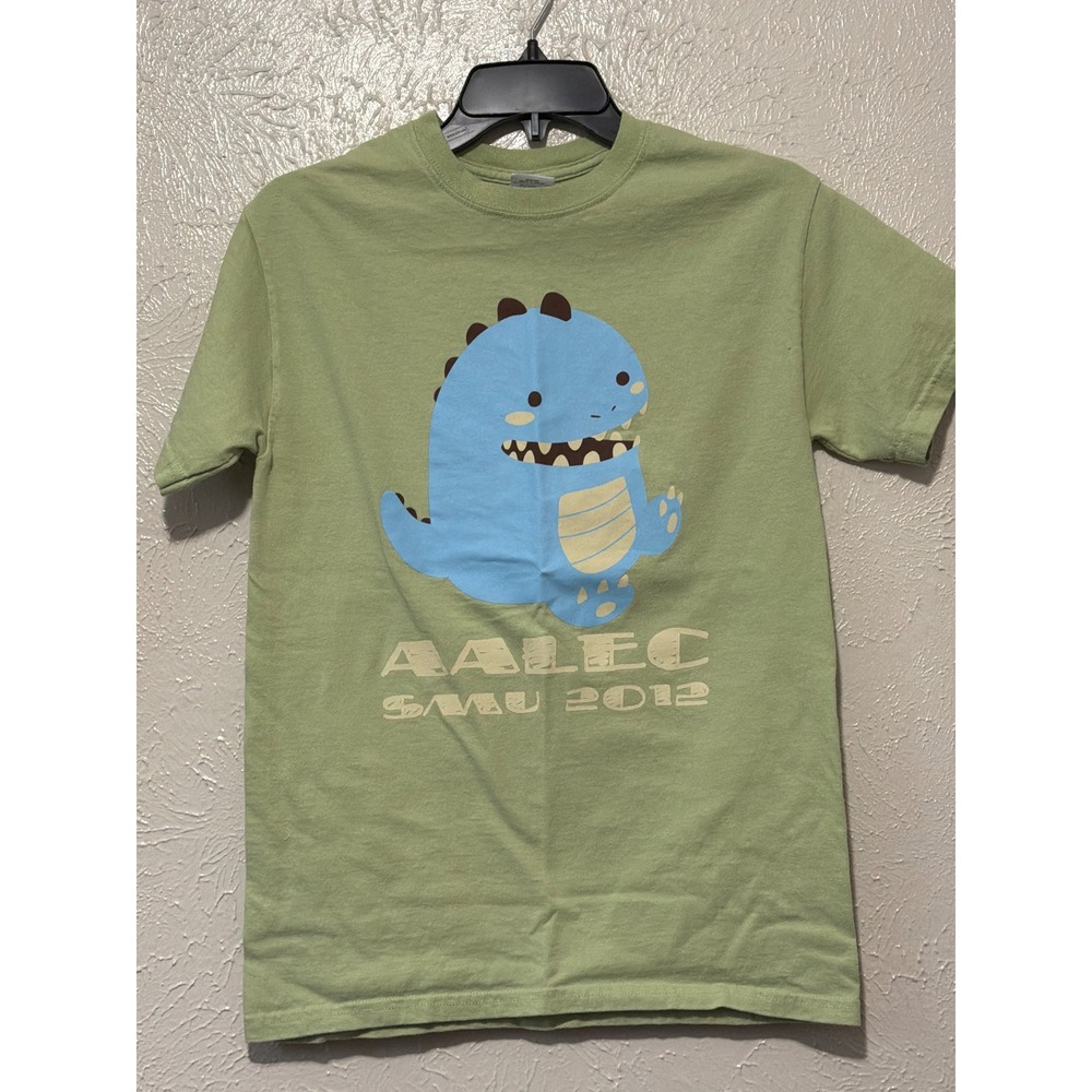 Gildan Ultra Cotton‎ SMU AALEC 2012 Dinosaur Graphic T-Shirt Green Small